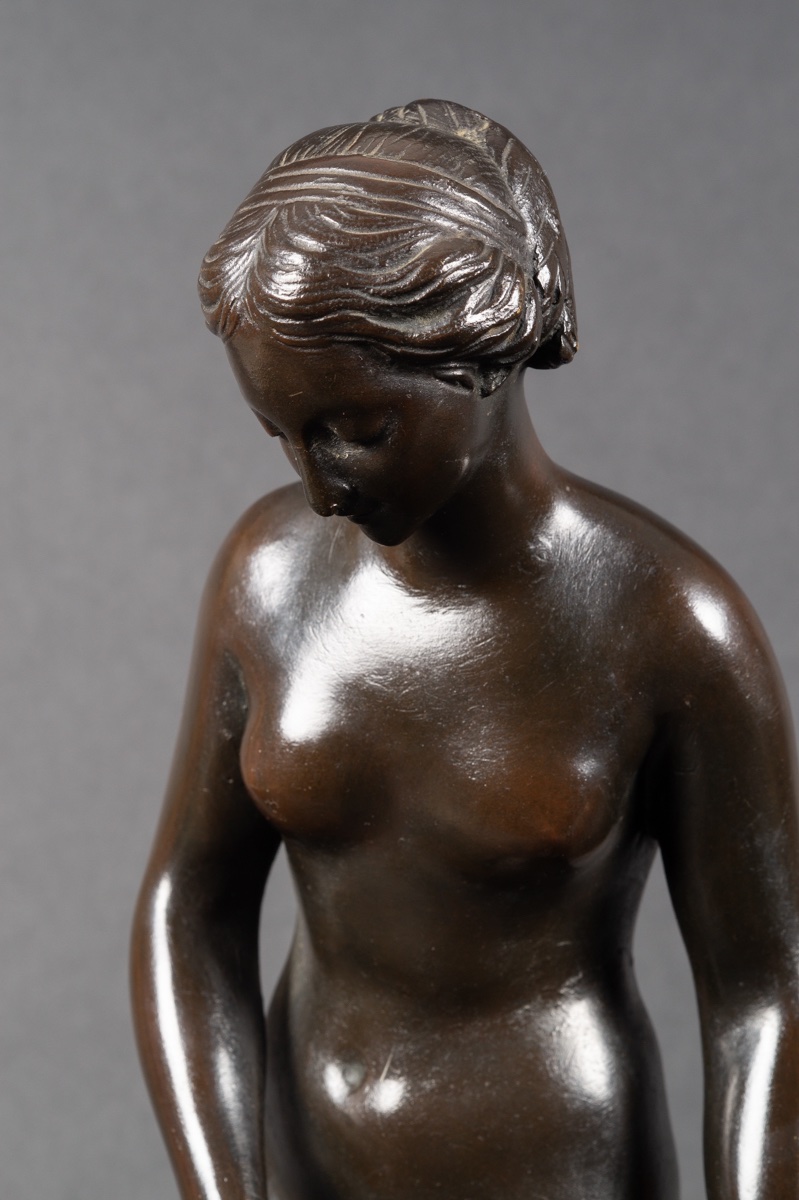Baigneuse, d'après E. M. Falconet (1719-1791), bronze, France, XIXe siècle -photo-4