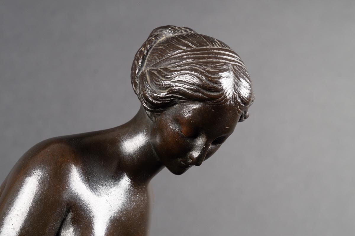 Baigneuse, d'après E. M. Falconet (1719-1791), bronze, France, XIXe siècle -photo-6
