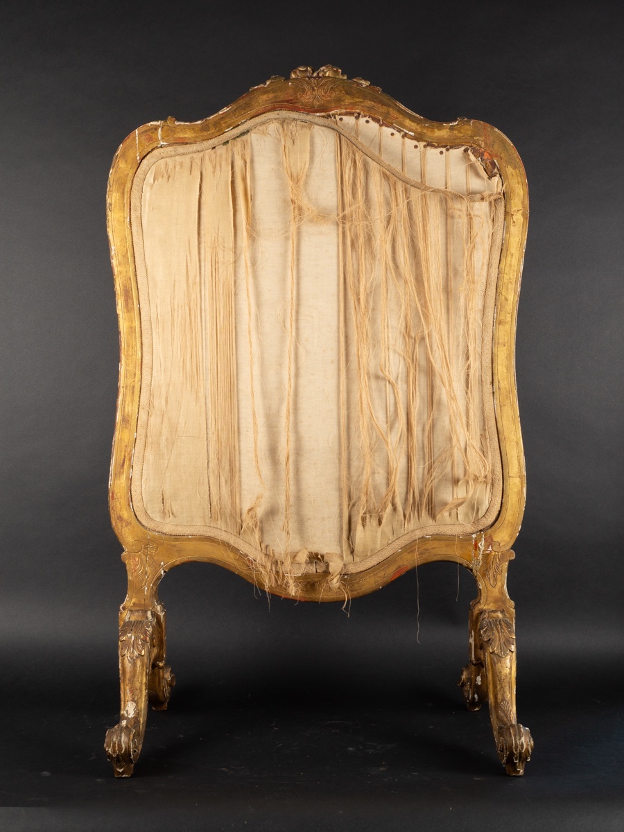 Écran de cheminée, époque Louis XV, bois doré, France, milieu du XVIIIe siècle  -photo-4