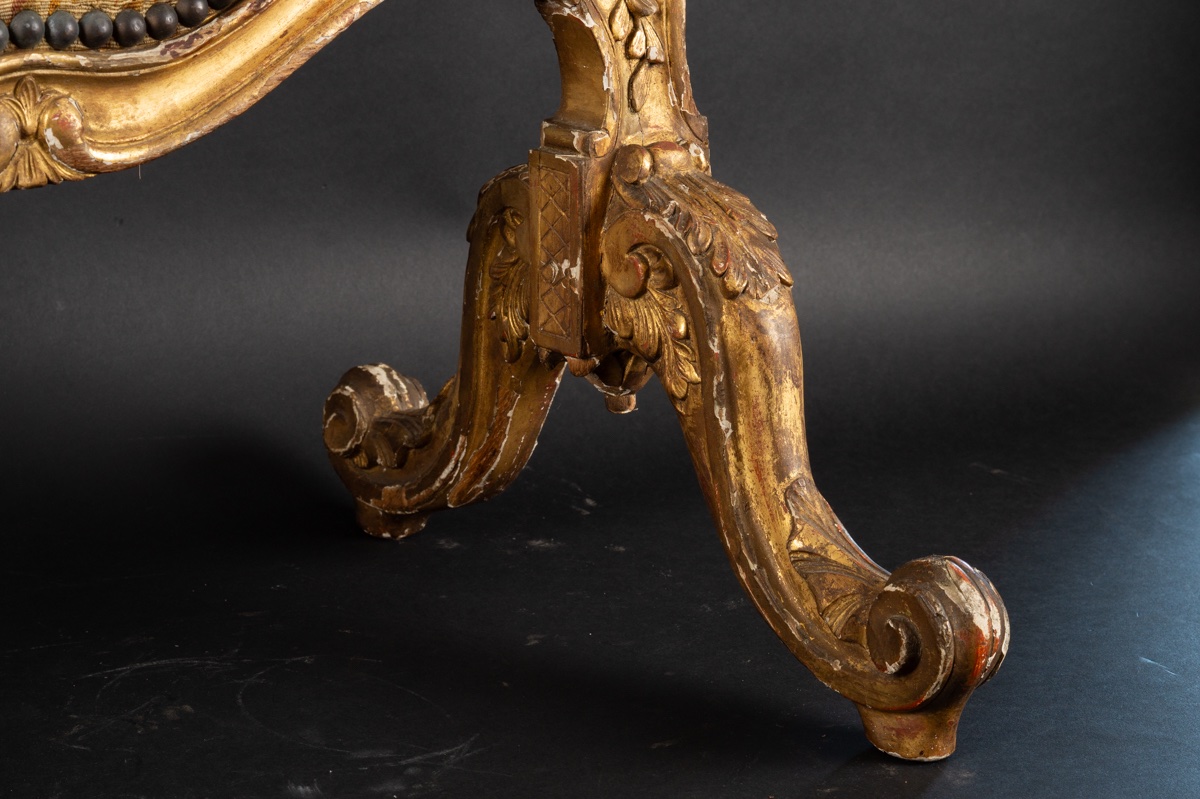 Écran de cheminée, époque Louis XV, bois doré, France, milieu du XVIIIe siècle  -photo-2