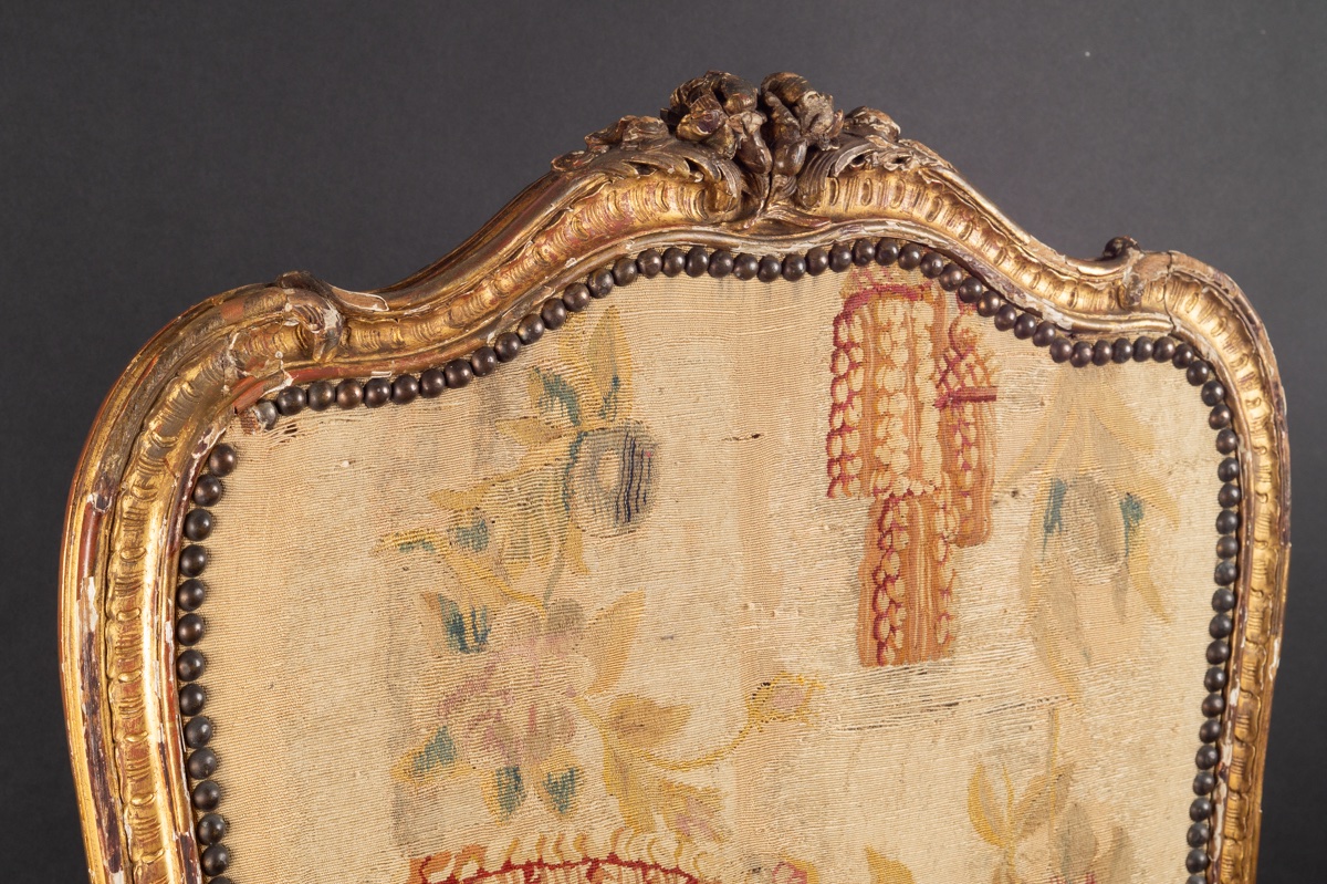 Écran de cheminée, époque Louis XV, bois doré, France, milieu du XVIIIe siècle  -photo-3