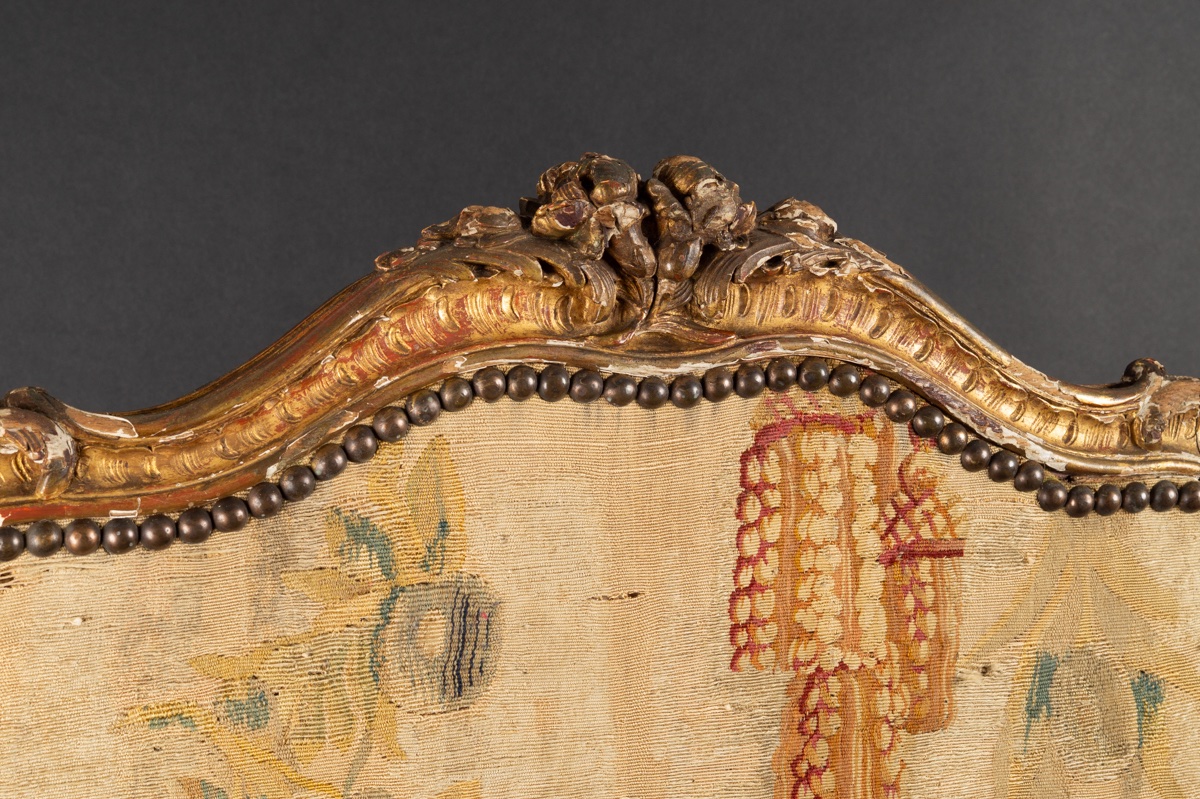 Écran de cheminée, époque Louis XV, bois doré, France, milieu du XVIIIe siècle  -photo-6