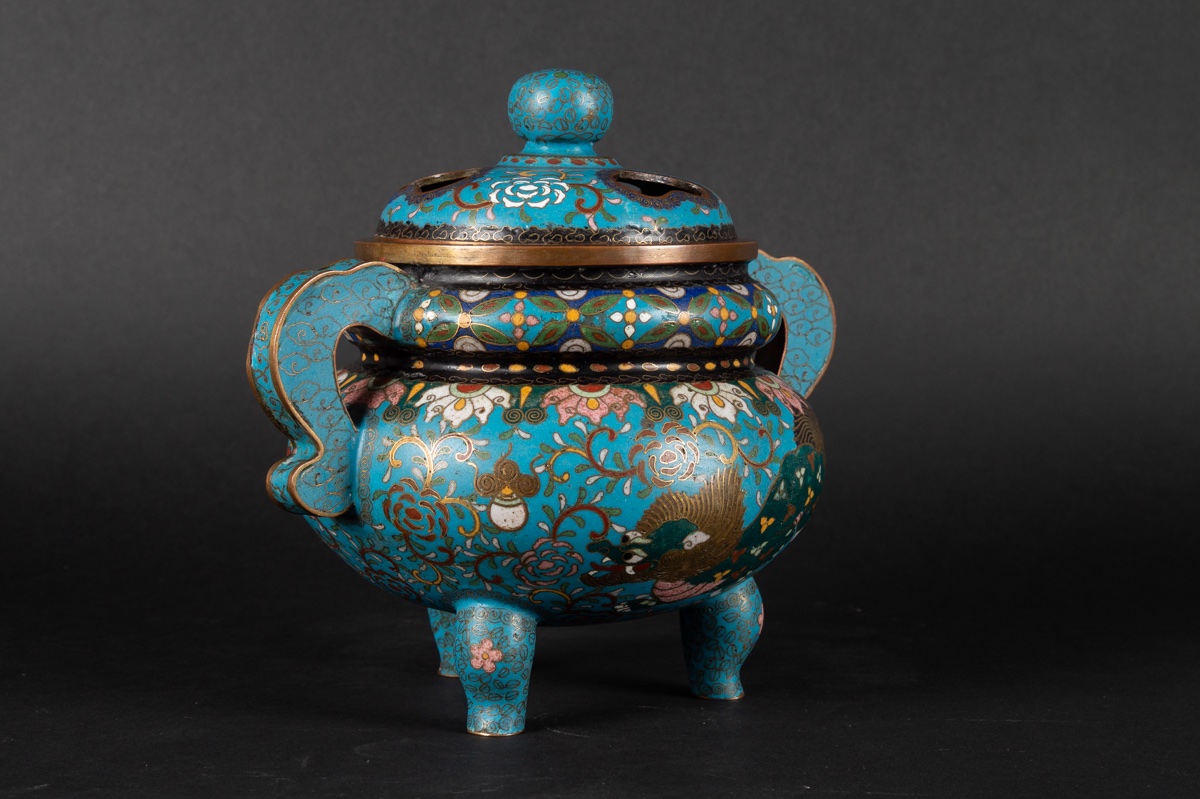 Cloisonné Incense Burner, Japan, Meiji Period (1868–1912). -photo-2