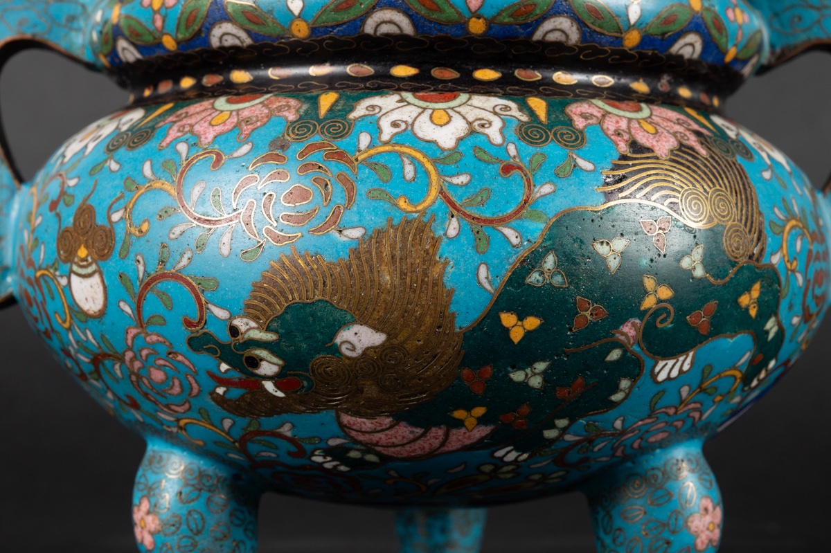 Cloisonné Incense Burner, Japan, Meiji Period (1868–1912). -photo-1