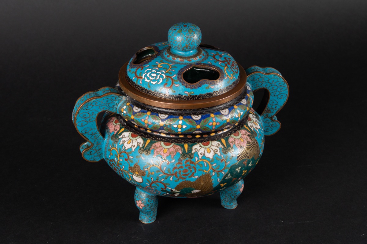 Cloisonné Incense Burner, Japan, Meiji Period (1868–1912). -photo-3