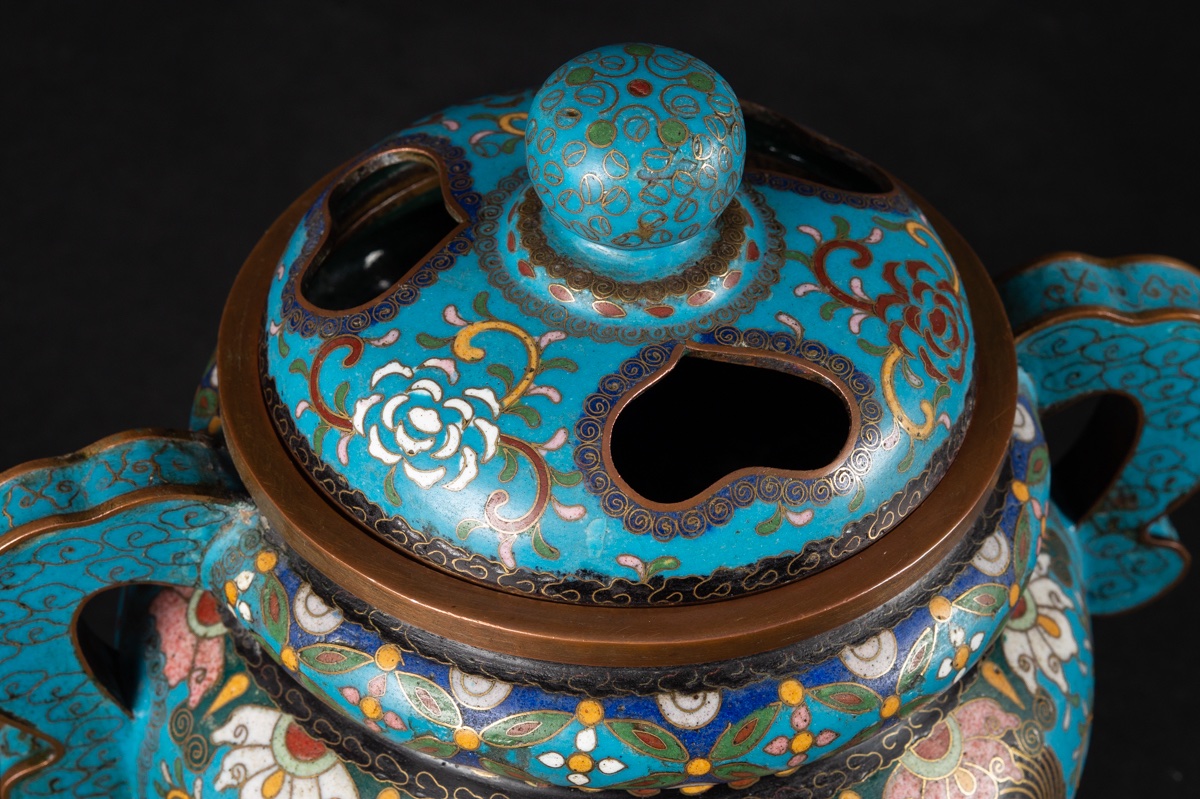 Cloisonné Incense Burner, Japan, Meiji Period (1868–1912). -photo-4