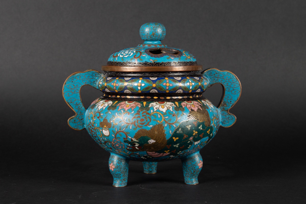 Cloisonné Incense Burner, Japan, Meiji Period (1868–1912). 
