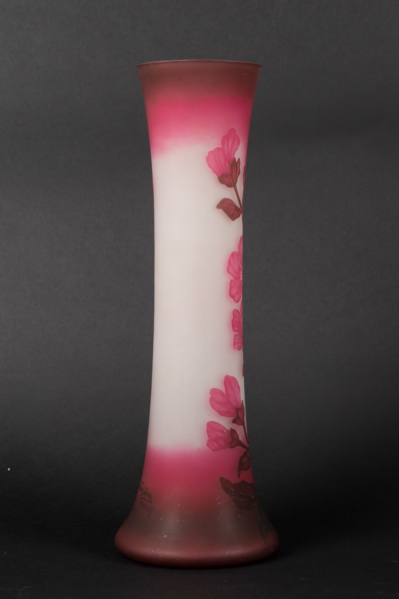 Vase With Flowers, Charles Vessière, Nancy, Early 20th Century.  -photo-4