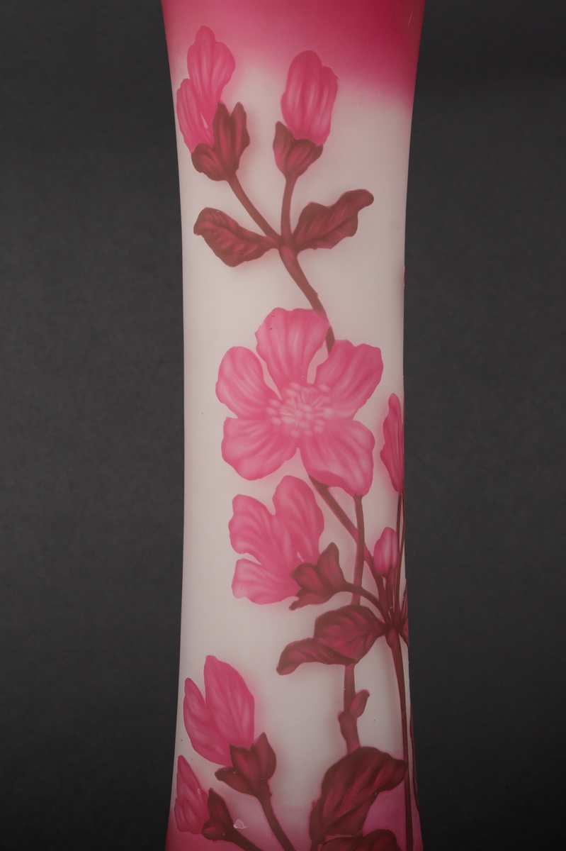 Vase With Flowers, Charles Vessière, Nancy, Early 20th Century.  -photo-2