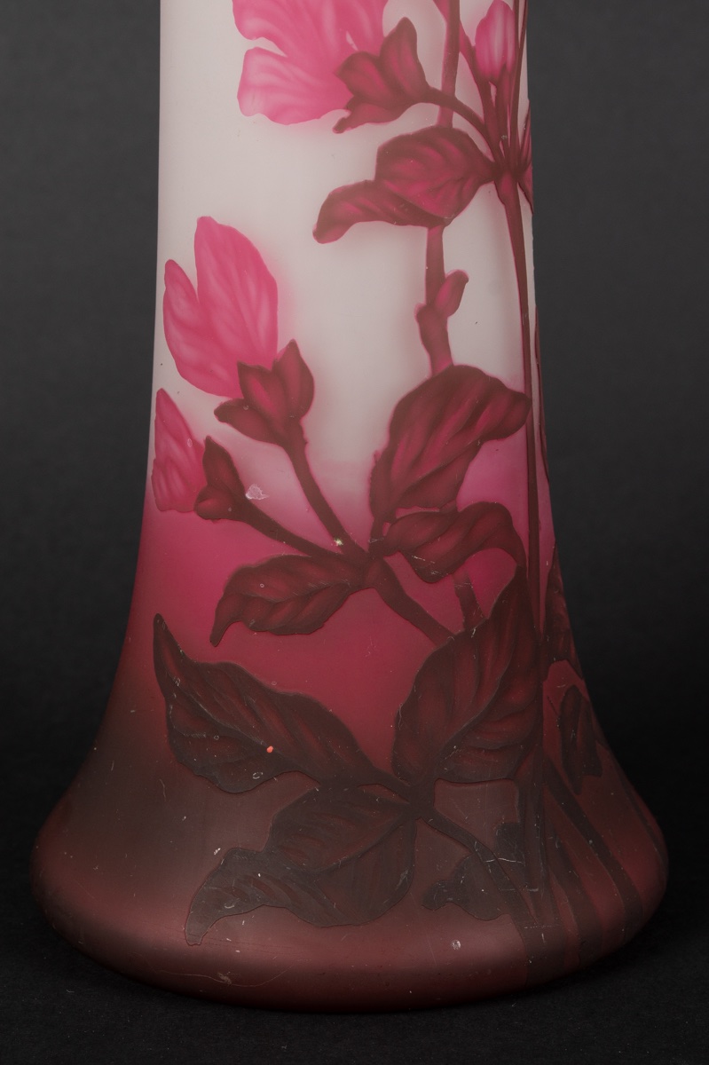 Vase With Flowers, Charles Vessière, Nancy, Early 20th Century.  -photo-3