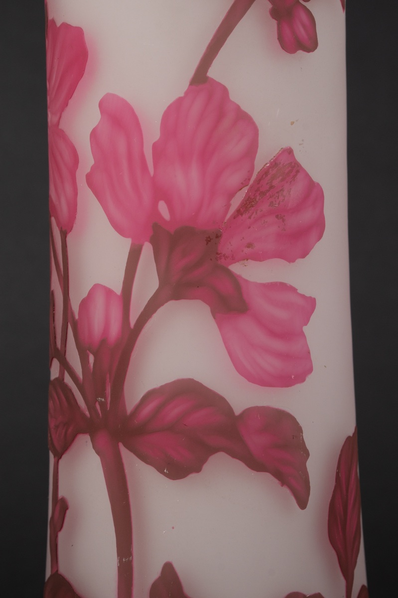 Vase With Flowers, Charles Vessière, Nancy, Early 20th Century.  -photo-5
