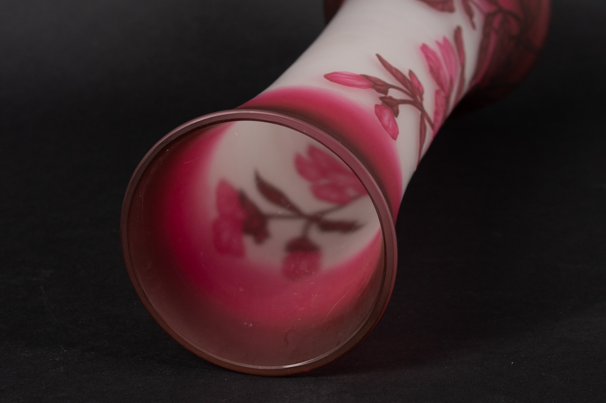 Vase With Flowers, Charles Vessière, Nancy, Early 20th Century.  -photo-8