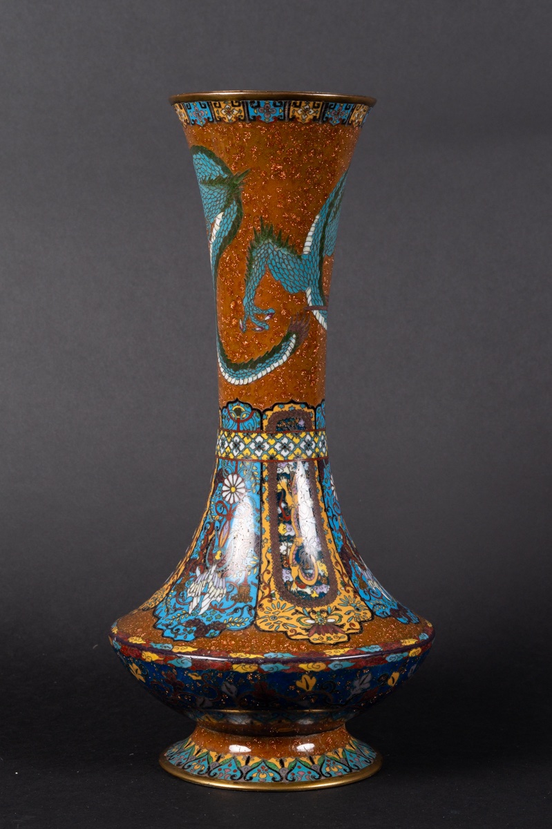 Vase With A Dragon, Cloisonné, Japan, Meiji Period (1868–1912).  -photo-3