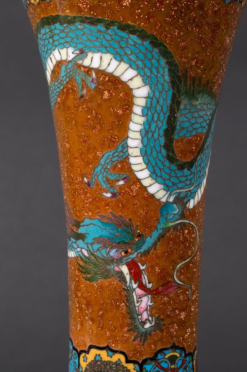 Vase With A Dragon, Cloisonné, Japan, Meiji Period (1868–1912).  -photo-3