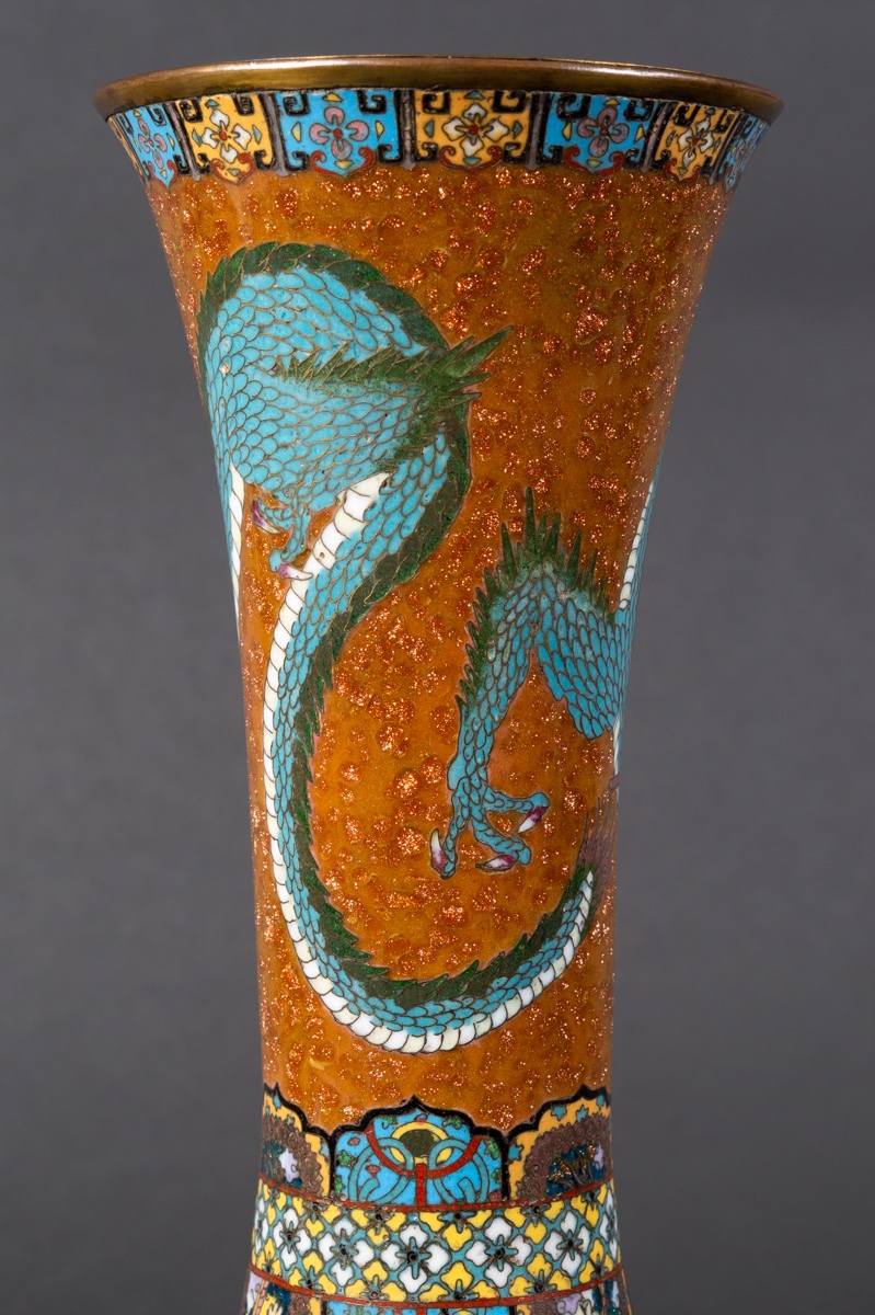 Vase With A Dragon, Cloisonné, Japan, Meiji Period (1868–1912).  -photo-4