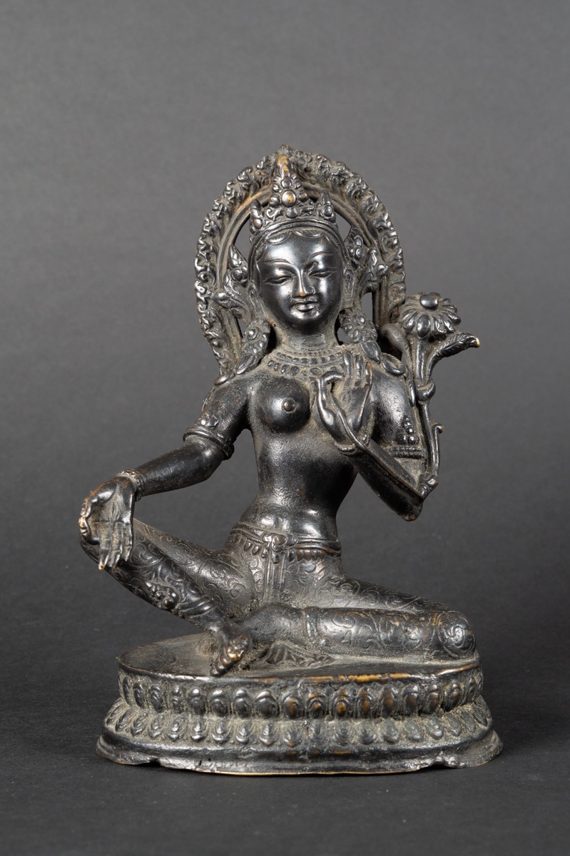 Tara Verte, bronze, Népal, début du XXe siècle    -photo-2