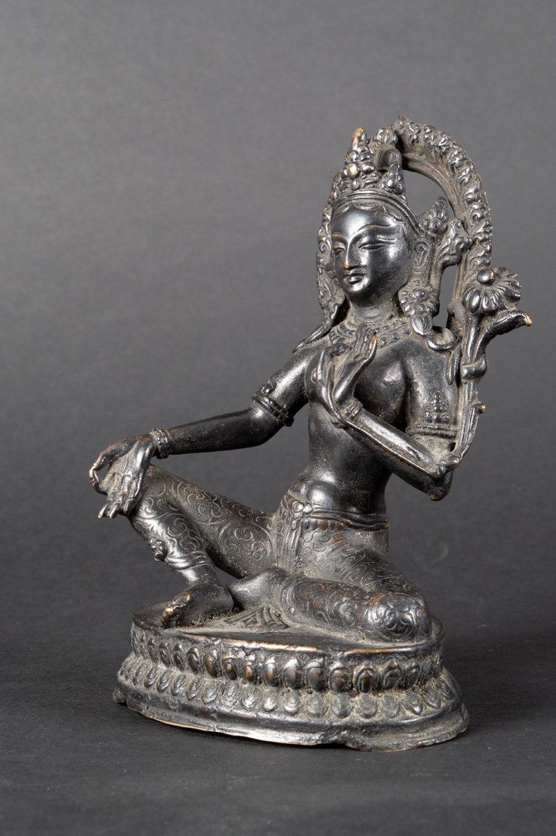 Tara Verte, bronze, Népal, début du XXe siècle    -photo-4
