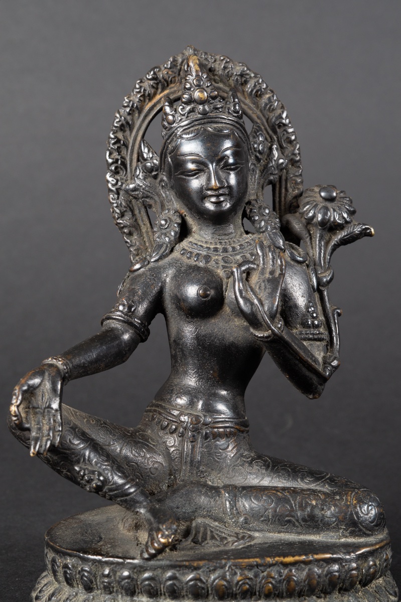 Tara Verte, bronze, Népal, début du XXe siècle    -photo-2