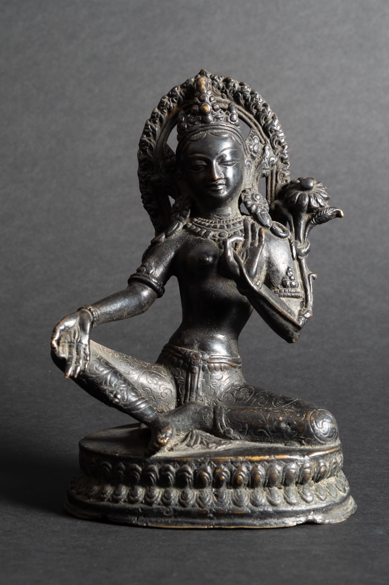 Tara Verte, bronze, Népal, début du XXe siècle    