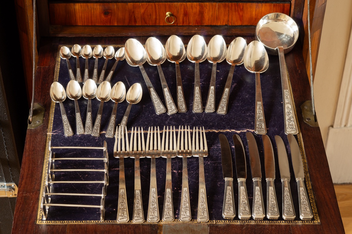 6-person Silver Cutlery Set, Vietnam–poland, 1,530 Grams. -photo-2