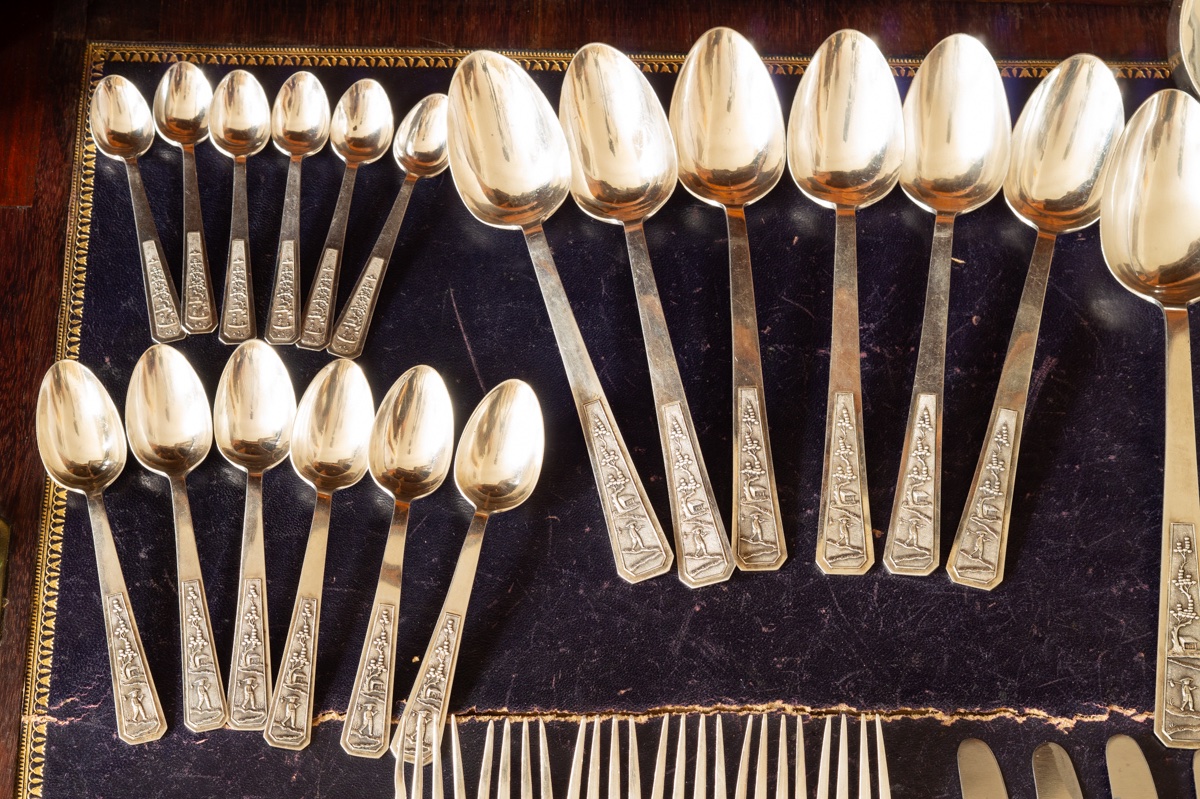 6-person Silver Cutlery Set, Vietnam–poland, 1,530 Grams. -photo-5