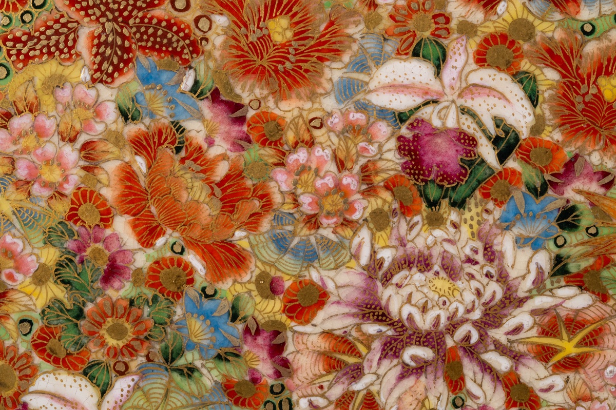 Plate Decorated With One Hundred Flowers, Gyokuzan, Satsuma, Japan, Meiji Era, Late 19th Century.  -photo-7