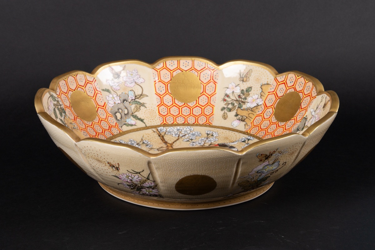 Large Bowl With Birds Of Paradise, Kinkozan, Japan, Meiji Era (1868–1912).-photo-2