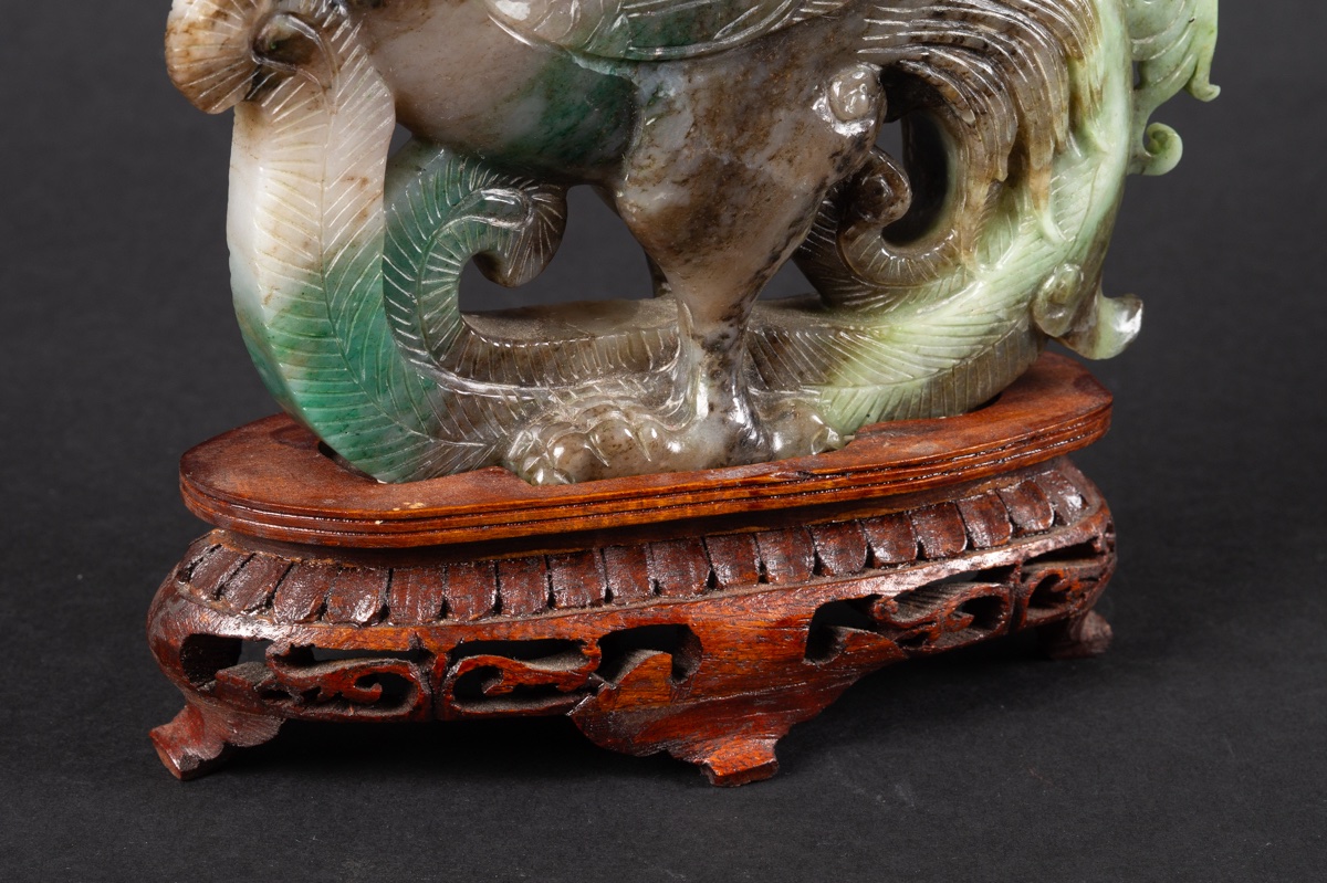 Phoenix With A Vase, Jade, China, First Half Of The 20th Century  -photo-5