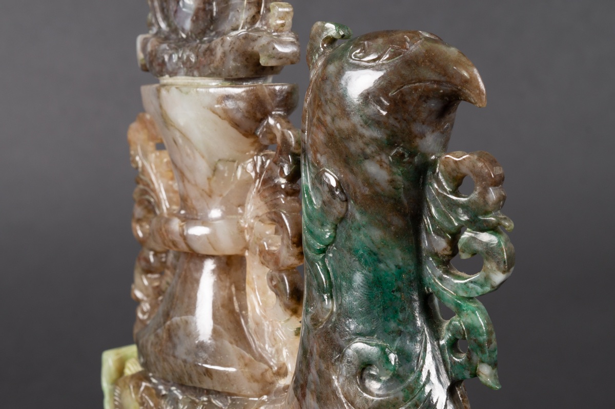 Phoenix With A Vase, Jade, China, First Half Of The 20th Century  -photo-8