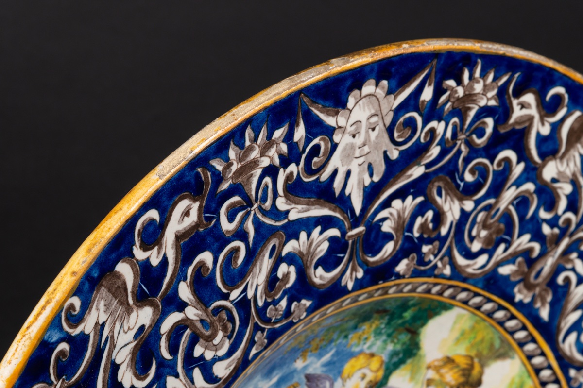 Plate - Venus And The Cupids, Majolica, Italy / France, 19th Century. -photo-6
