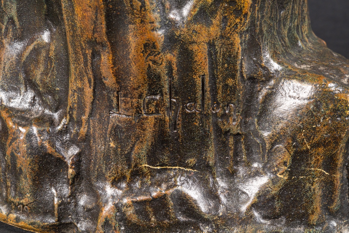 Bergère avec une chèvre, Louis Chalon (1866–1940), bronze, France, XIXe-XXe siècle-photo-7