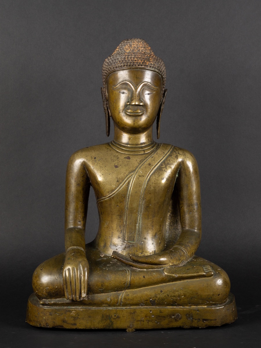 Shakyamuni Buddha, Bronze, Laos, Lan Xang, 17th Century.  -photo-2