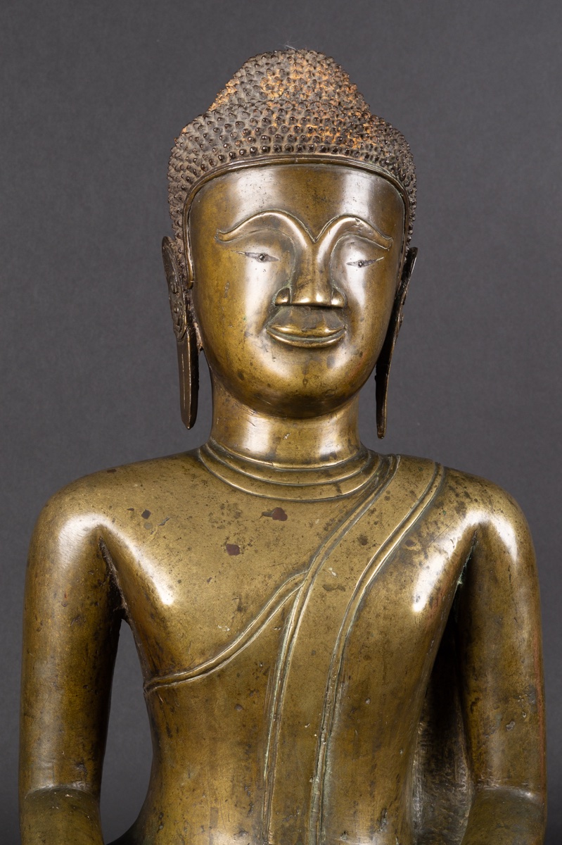 Shakyamuni Buddha, Bronze, Laos, Lan Xang, 17th Century.  -photo-2
