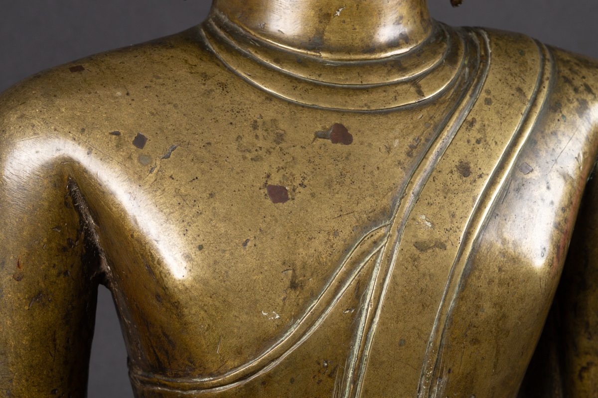 Shakyamuni Buddha, Bronze, Laos, Lan Xang, 17th Century.  -photo-4