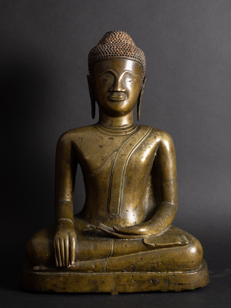 Shakyamuni Buddha, Bronze, Laos, Lan Xang, 17th Century.  