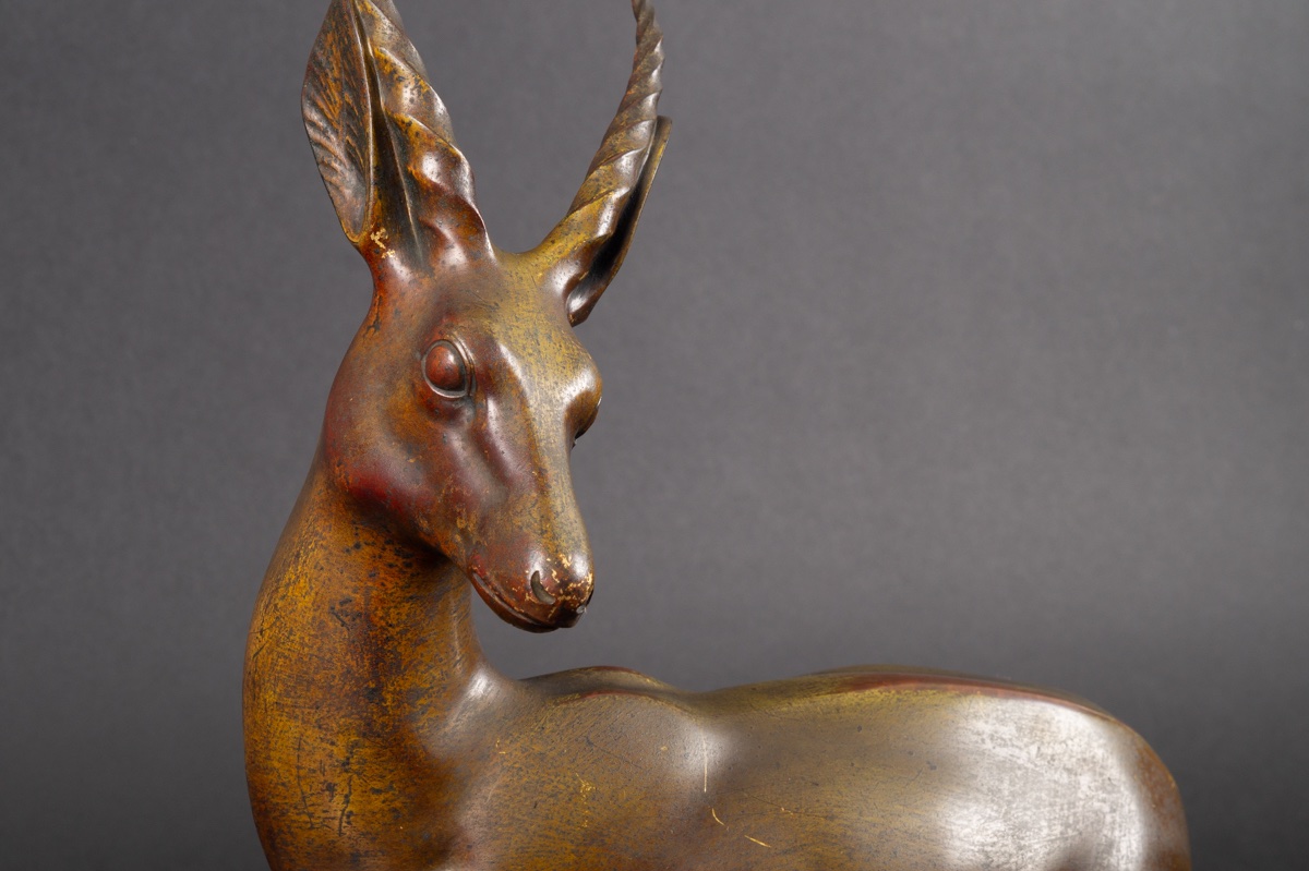 Gazelle - antilope couchée, Georges-Henri LAURENT (1880-1940), Art déco, France, années 20/30 -photo-4