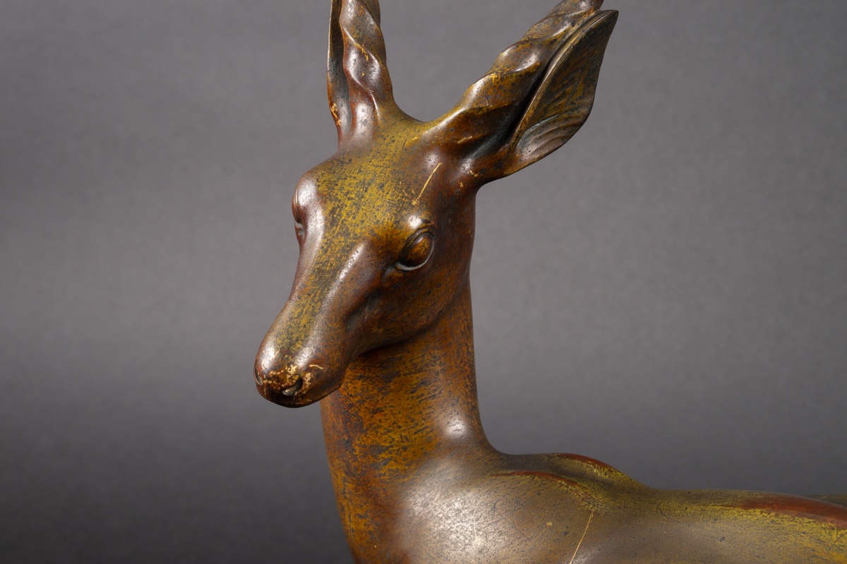 Gazelle - antilope couchée, Georges-Henri LAURENT (1880-1940), Art déco, France, années 20/30 -photo-5