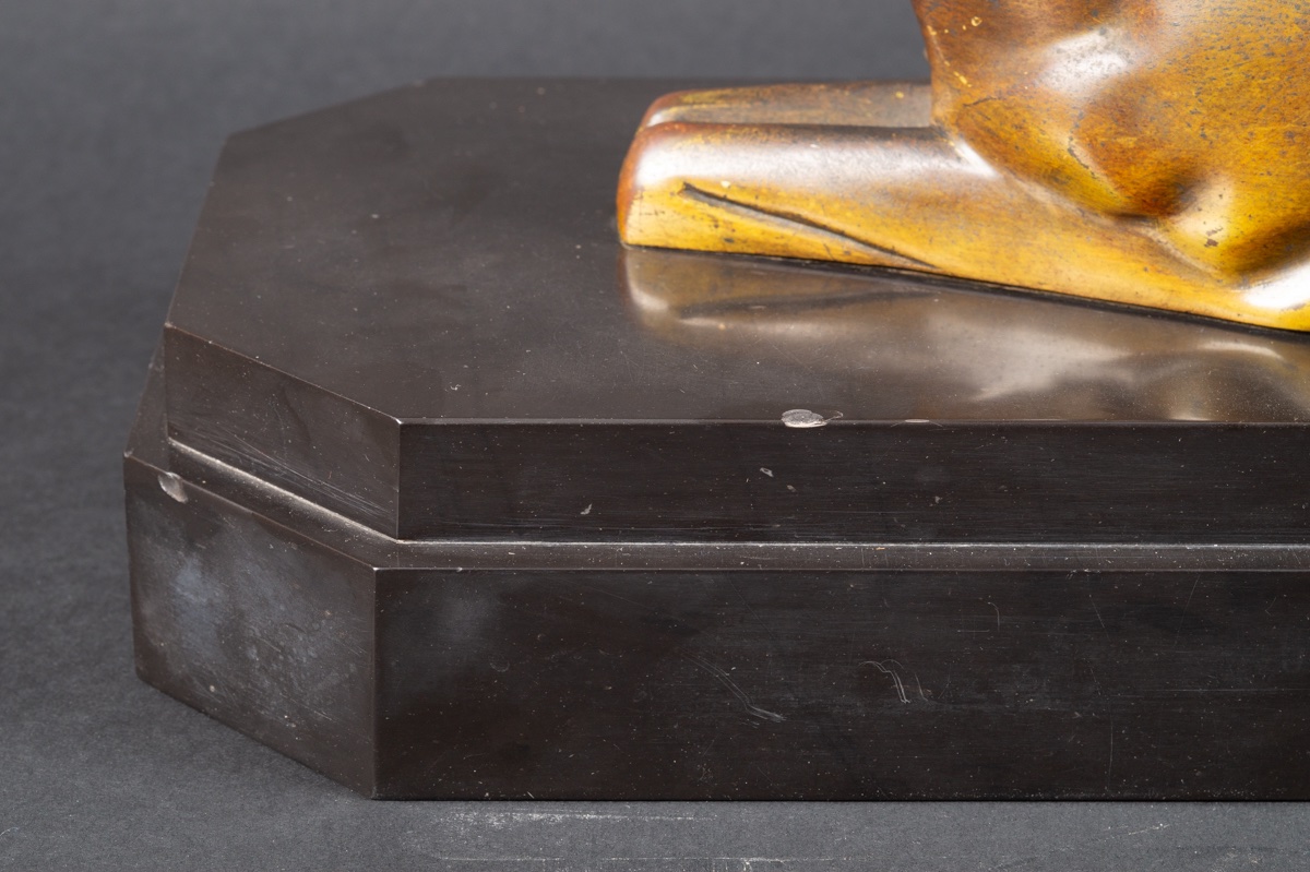 Gazelle - antilope couchée, Georges-Henri LAURENT (1880-1940), Art déco, France, années 20/30 -photo-7