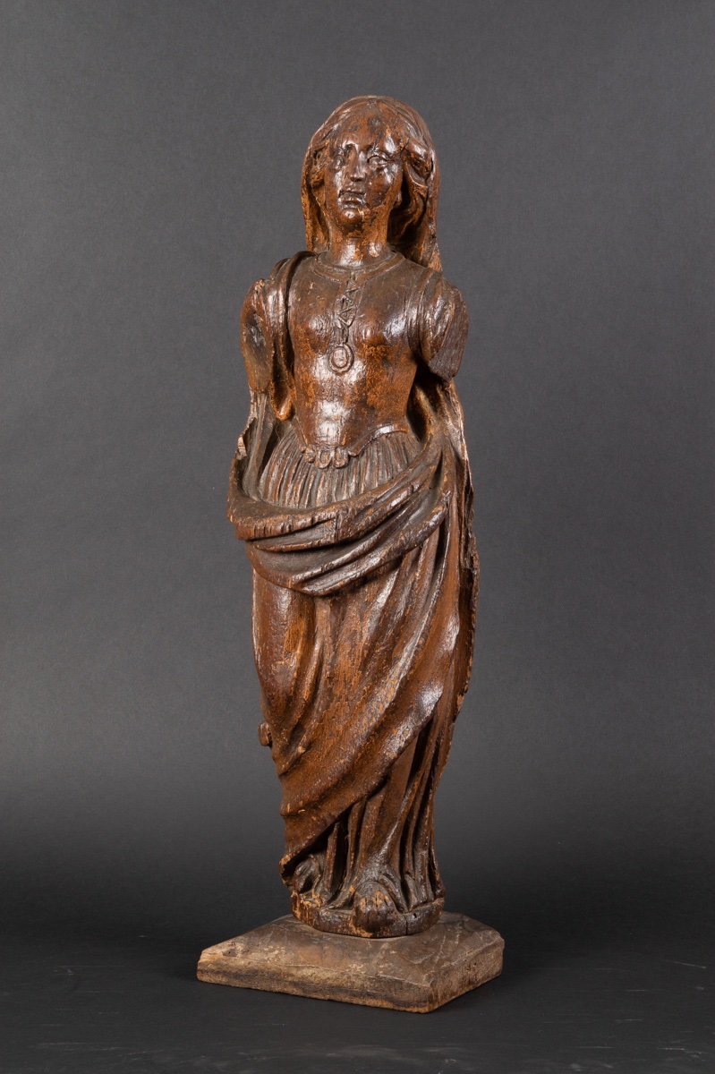 Saint Mary Magdalene (?), Oak, Renaissance, France, Circa 1570    -photo-3
