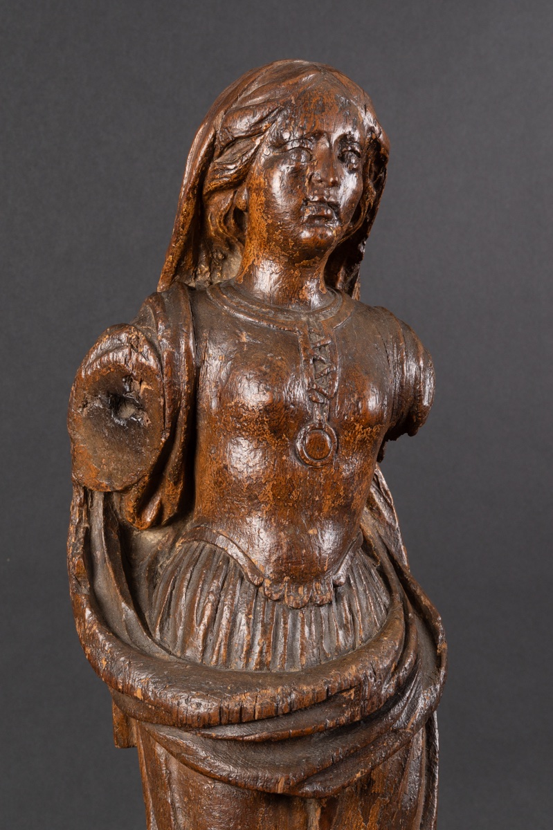 Saint Mary Magdalene (?), Oak, Renaissance, France, Circa 1570    -photo-3