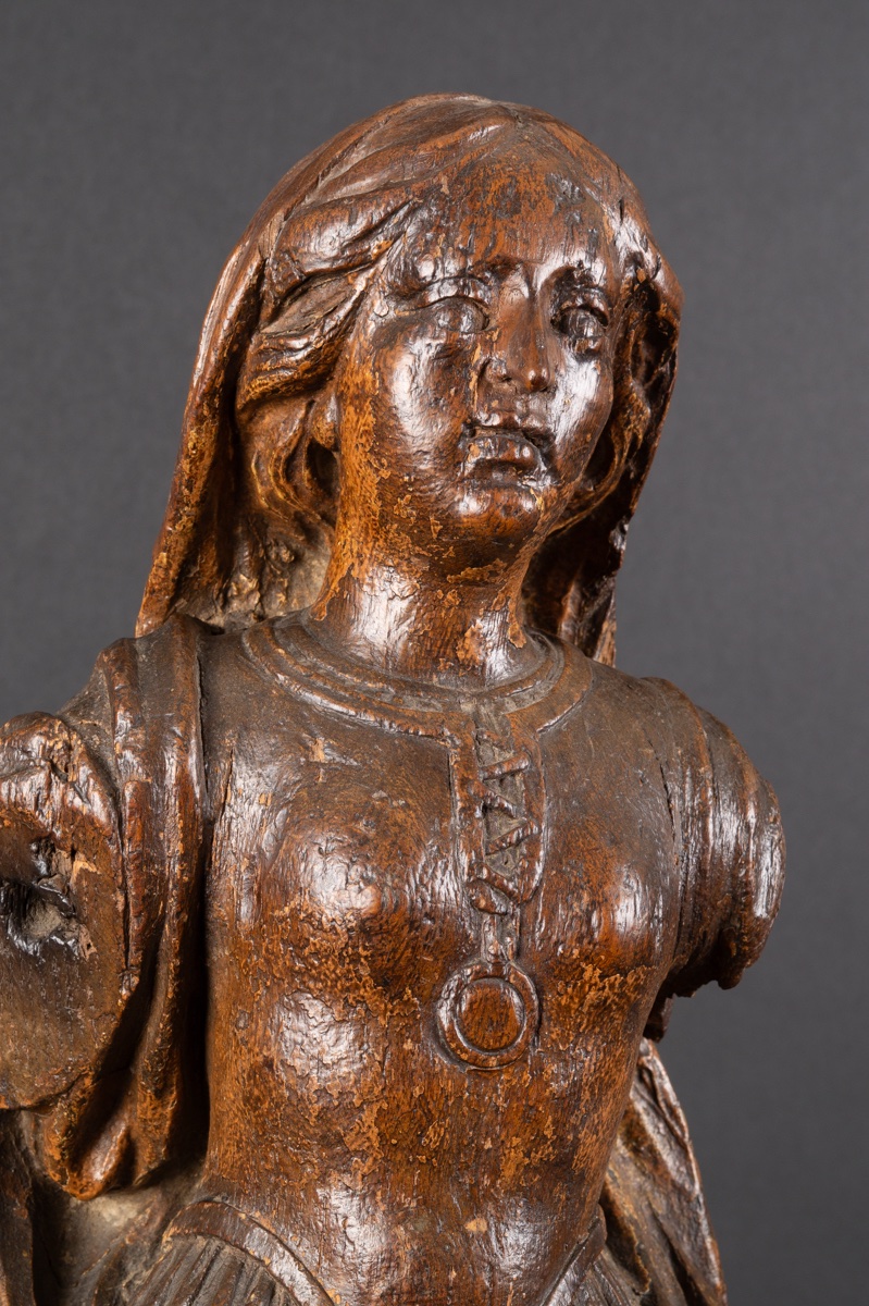 Saint Mary Magdalene (?), Oak, Renaissance, France, Circa 1570    -photo-4