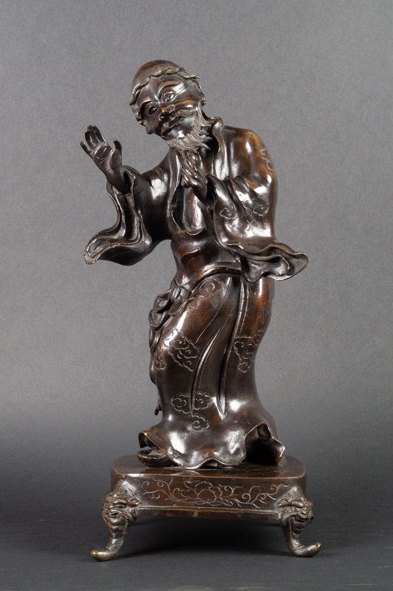 Immortel, bronze, Japon, période Edo - Meiji, XIXe siècle. 