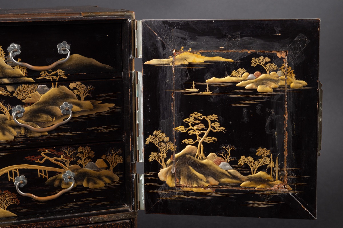 Cabinet, laque maki-e, Japon, ère Meiji (1868-1912) -photo-2