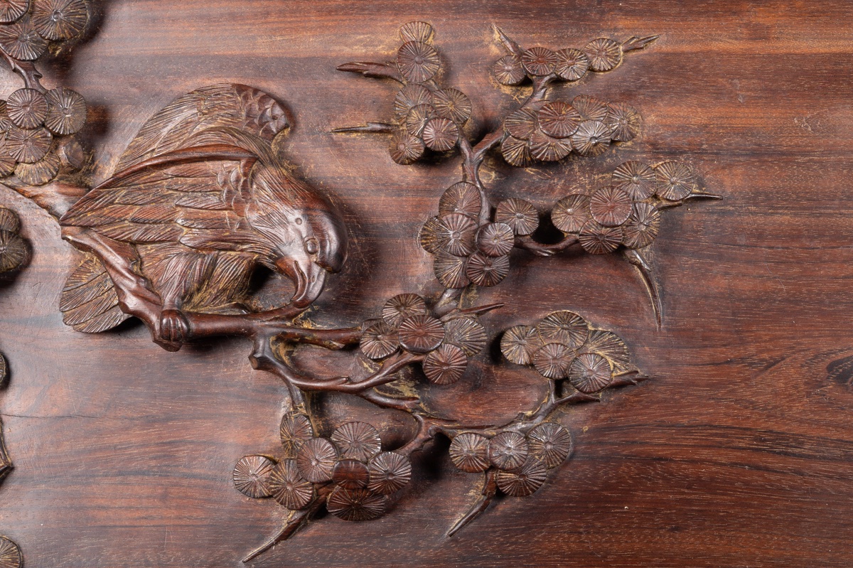 Bas-relief représentant des animaux, Vietnam, début du XXe siècle.-photo-4