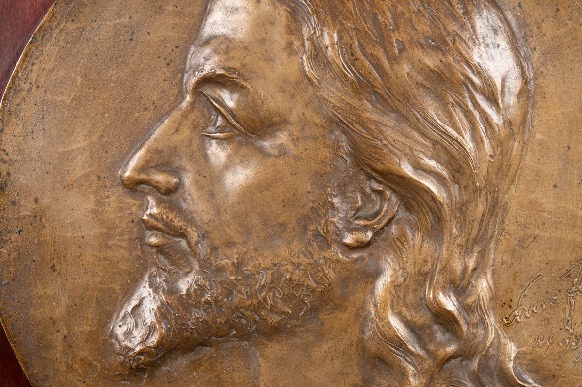 Medallion – Jesus Christ, Art Nouveau, New York, 1907.  -photo-3