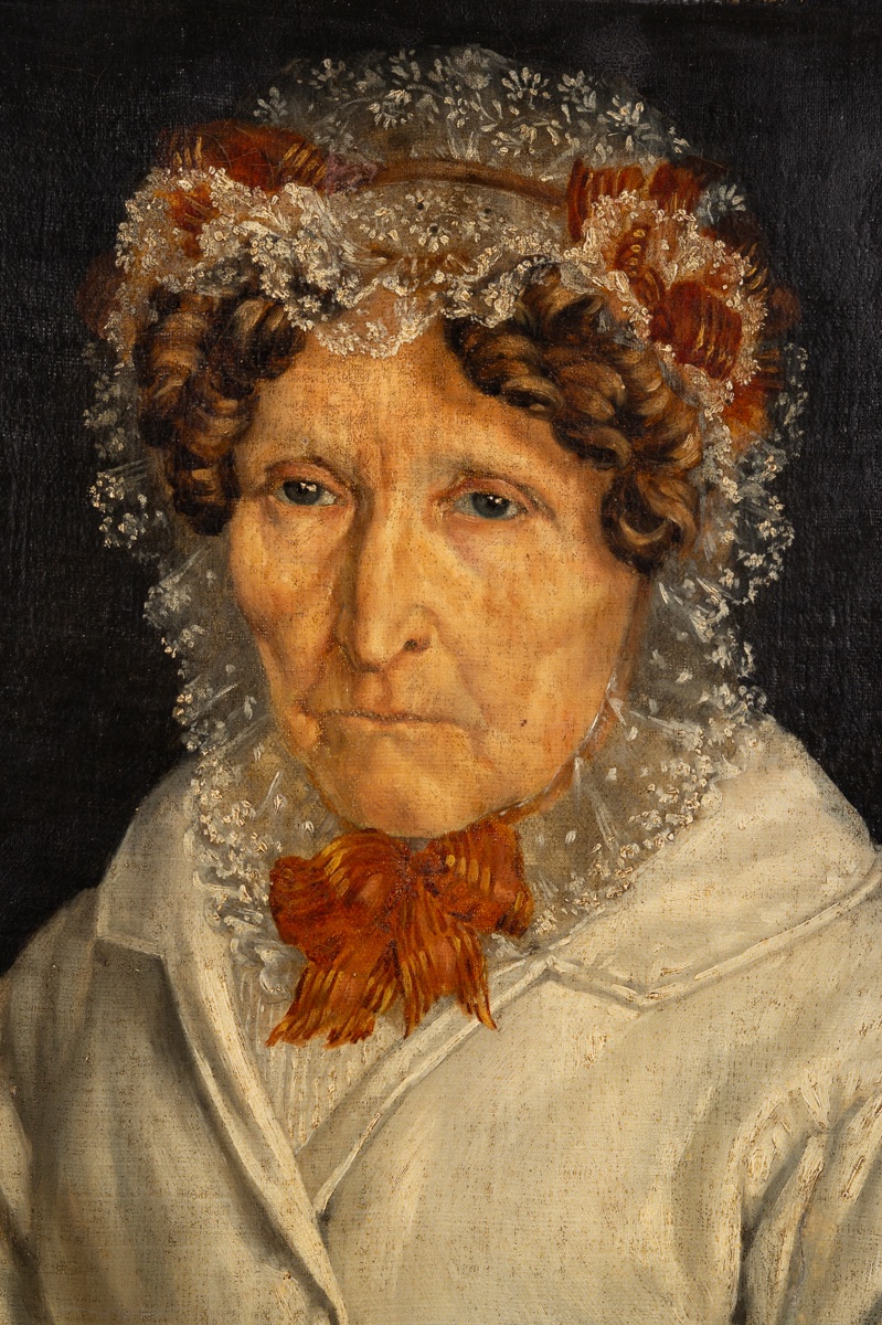 Portrait Of A Baroness, Oil On Canvas, France, Circa 1835 -photo-3