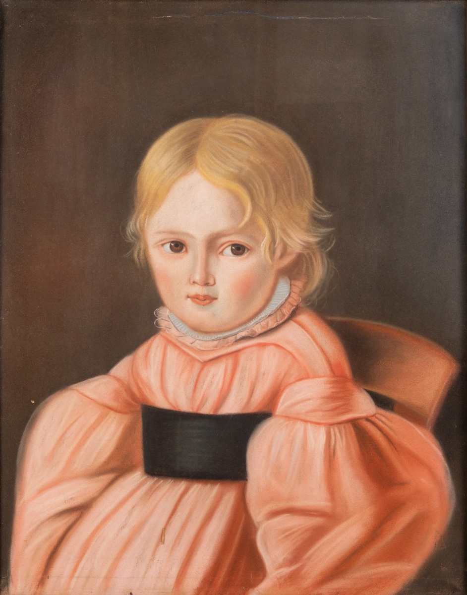 Portrait d'enfant, pastel, France, vers 1830. -photo-2
