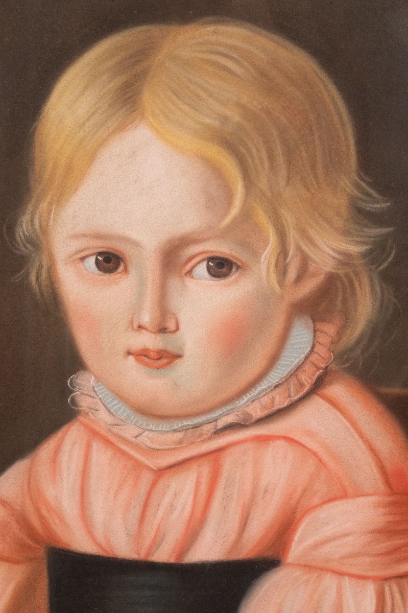 Portrait d'enfant, pastel, France, vers 1830. -photo-1