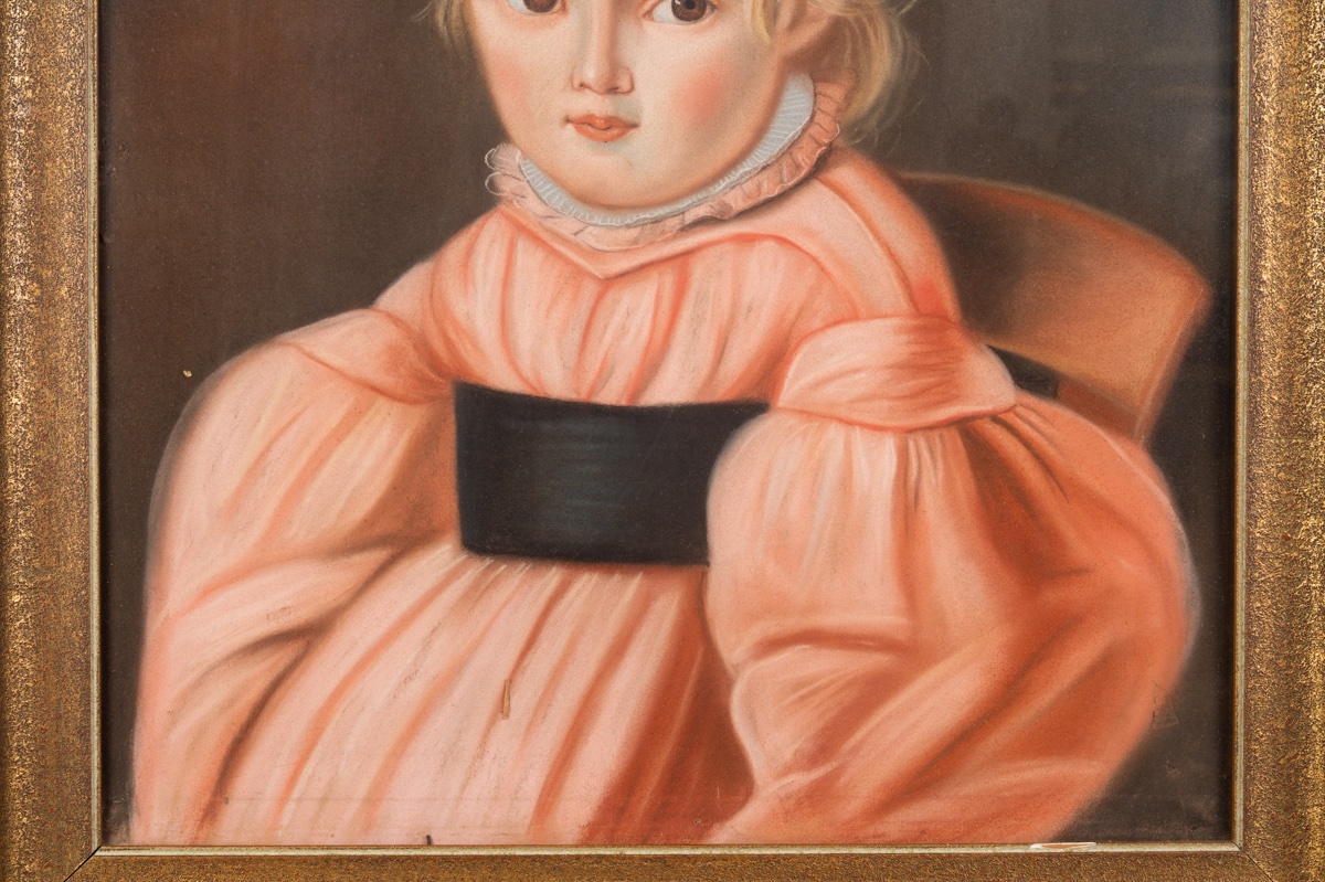 Portrait d'enfant, pastel, France, vers 1830. -photo-3