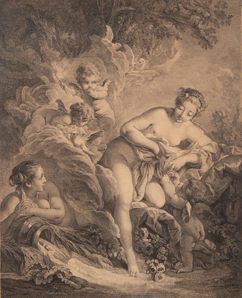 Venus Preparing For Paris's Judgment, Etching By Jean-baptiste De Lorraine After F. Boucher-photo-3